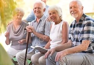 Modern senior housing community with active older adults in 2026