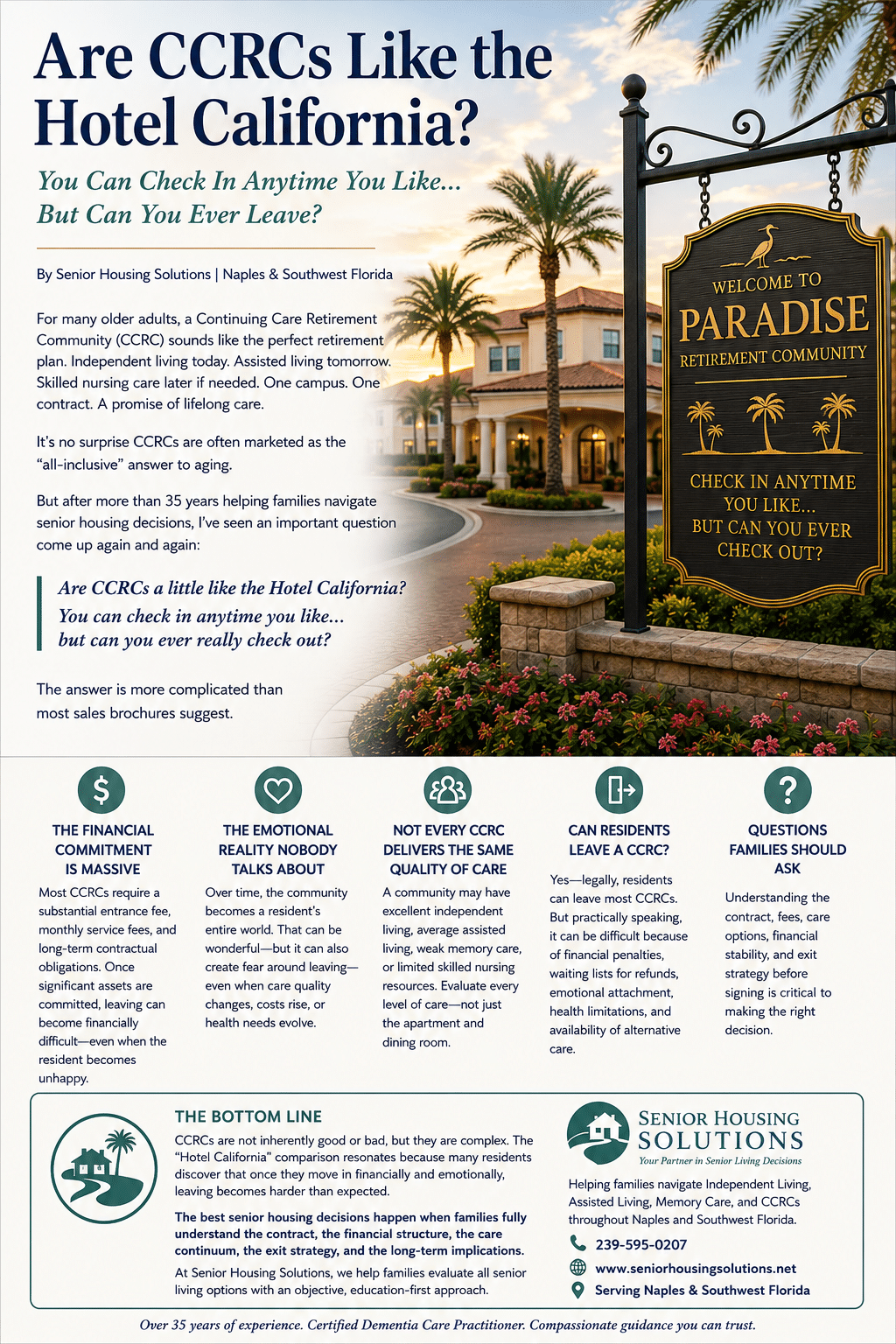 Are CCRCs Like the Hotel California? | Pros, Cons & Exit Risks Explained