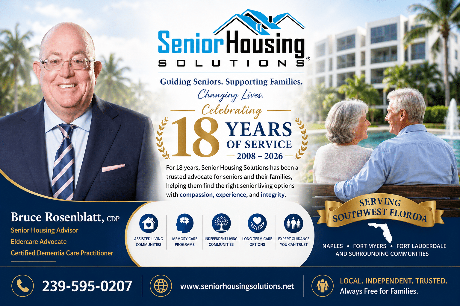 Senior Housing Solutions Celebrates 18 Years of Serving Seniors and Families in Southwest Florida